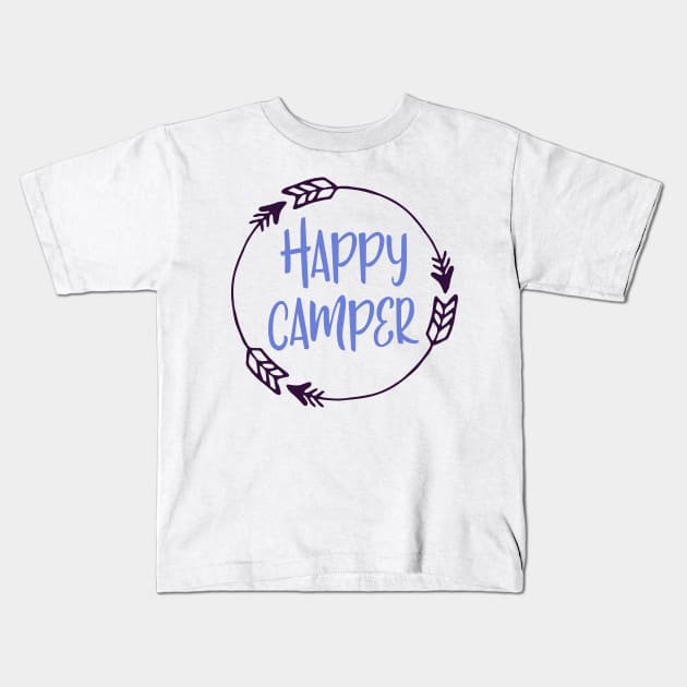 Happy Camper Kids T-Shirt by Ombre Dreams